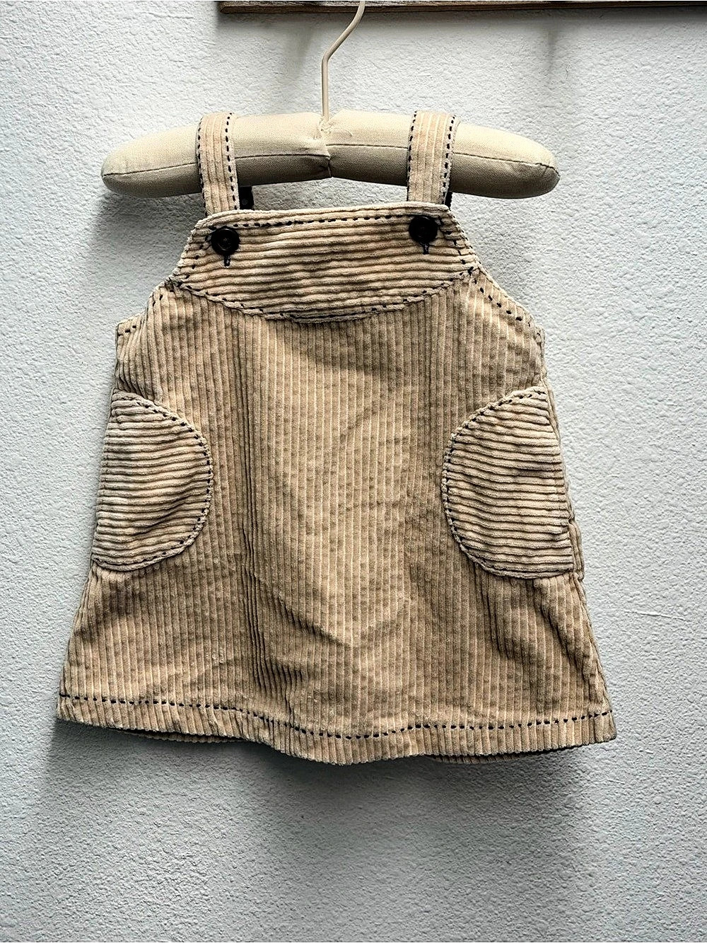 Old Navy Baby Floral Corduroy Skirt Overalls Size 3-6M